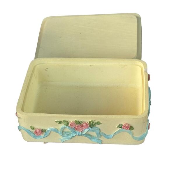 Vintage Embossed Floral Box | Shabby Chic Accents - Picture 3 of 3